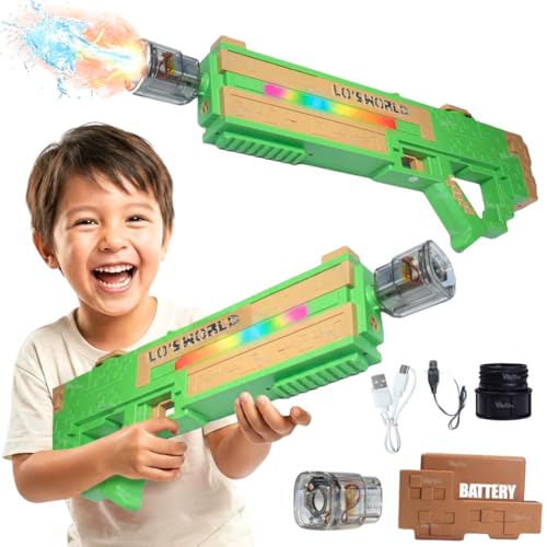 Image of VikriDA Automatic Electric Water Cannon with Continuous Firing & LED Lights Durable Plastic Long-Range Water Blaster for Kids Great for Beach Fun,Poolside Splash Games & Outdoor Summer Activities