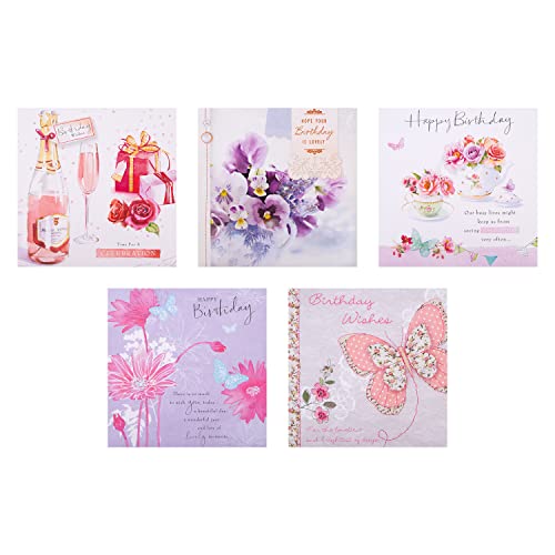 Hallmark Lot de 20 cartes d'anniversaire en 20 motifs floraux