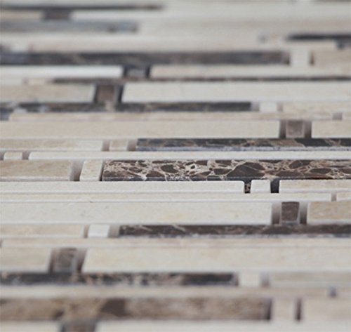 Black, White And Beige Matte Random Brick Pattern Marble Stone Tiles For Bathroom And Kitchen Walls Kitchen Backsplashes By Vogue Tile #TOP1