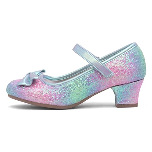 Lilley Sparkle Girls Multi Glitter Heel - Size 10 Child UK - Multicolour