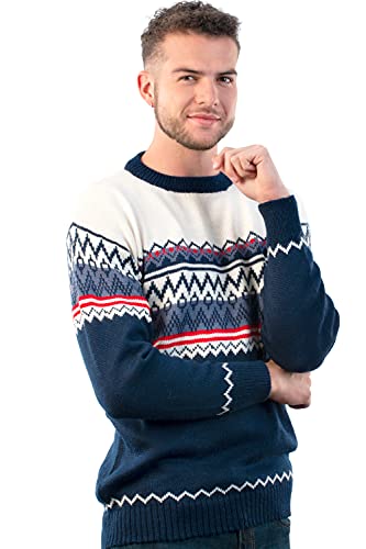 Men’s Alpaca Wool Sweater with Crew Neck “New York”2