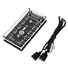 Produktbild Anjuley HUB Splitter 12 Wege 5 V RGB LED mit Gehäuse aus PMMA und magnetischem Netzteil, SATA, magnetisch, für LED-Controller ASUS/MSI 5 V, 3 Pins