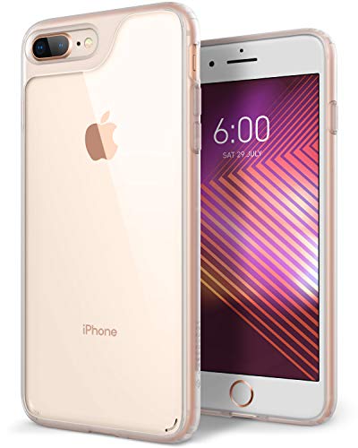 Caseology Waterfall for Apple iPhone 8 Plus Case (2017) / for iPhone 7 Plus Case (2016) - Minimal & Transparent - Frost Clear