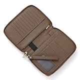 [JEANE.LIDYA] 母子手帳セット お薬手帳セット 保険証 パスポートセット 通院セット 診療カード整理 皮革製超軽量 (ダークチョコ)