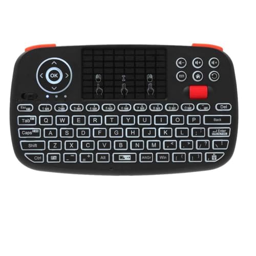 Mini clavier sans fil bluetooth dual mode 2.4ghz avec trackpad rétroéclairé pour pc et android