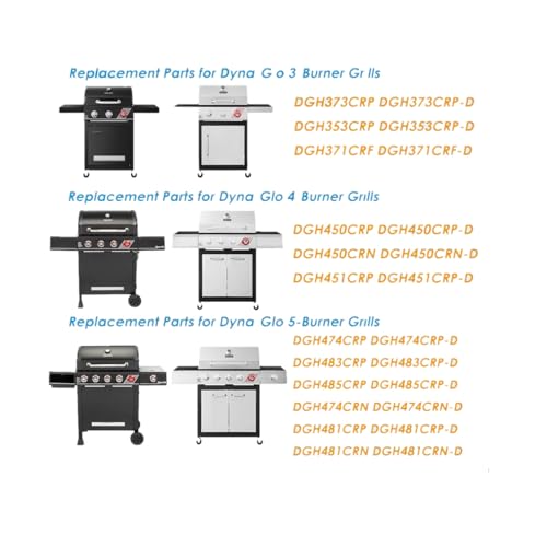 Image of SafBbcue DGH474CRP Heat Plate and Grease Tray for Dyna Glo Grill Replacement Parts 5 Burner DGH474CRP DGH474CRP-D DGH483CRP DGH483CRP-D DGH485CRP DGH485CRP-D