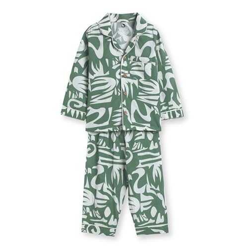 Image of Bamboo Cotton Printed Night Suit for Baby | Sleepwear for Babies | Winter Pajama Set for Kids | Night wear for Baby