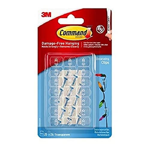 Command Clips de décoration avec bandes adhésives transparentes