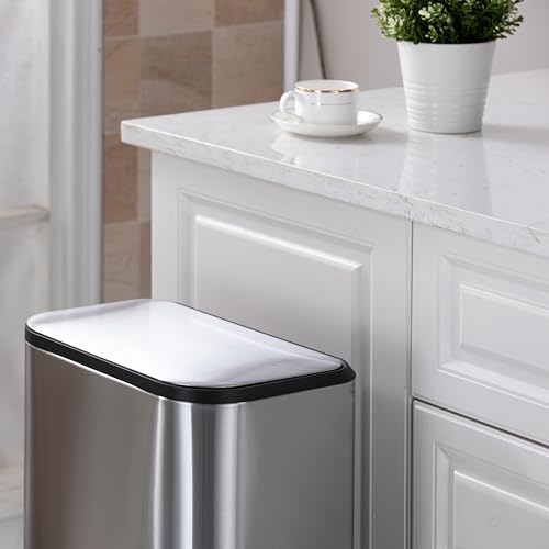 Bote de basura rectangular acero inox 13 gal miniatura 6