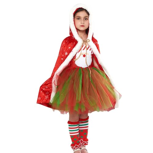 Tutu de Père Noël en tulle raffiné, robe de bal haut de gamme pour enfant