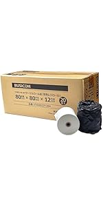 Amazon.co.jp: ビジコム純正 輸入紙 国内加工 感熱レジロール紙 80mm幅