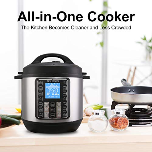 TEKAMON 11-in-1 Electric Pressure Cooker 6.5 Quart, Rice Cooker, Slow Cooker, Egg Cooker, Yogurt Maker, Sauté, Steamer, Stockpot, Sous Vide Cooker, Warmer and More with Deluxe Accessory Set - Thumbnail 3