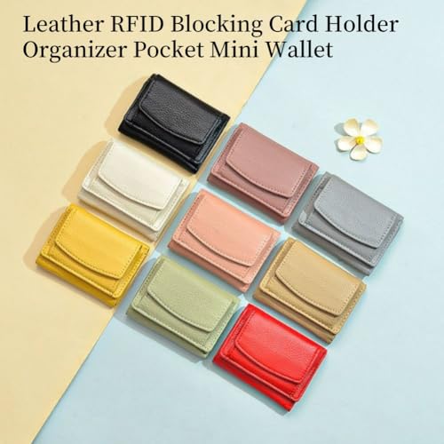 Houtangduty Mini Wallet, Houtndguter Rfid Wallet, 2025 New Leather RFID Blocking Card Holder Organizer Pocket for Woman (Style 1)2