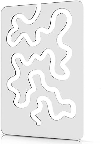 FOZZA Using Meander Quilting Template for Quilting, Free Motion Quilting Rulers and Templates for Quilting Acrylic, Quilting Frames for Machine Quilting Ruler Free Motion Quilting Supplies