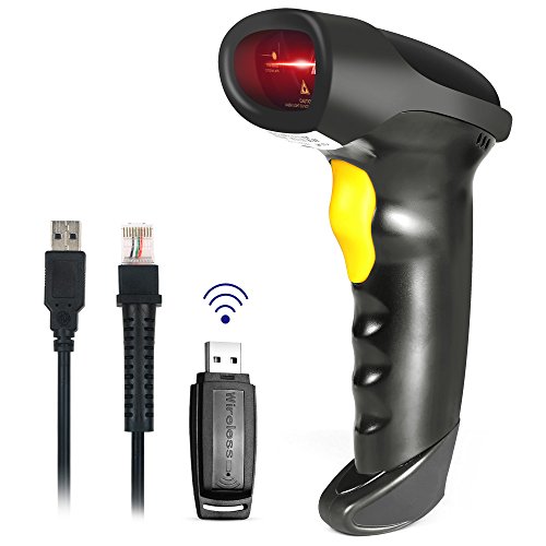 2.4GHz 200 scans/sec Wireless Barcode Scanner USB Automatic Barcode Reader Handheld Bar Code