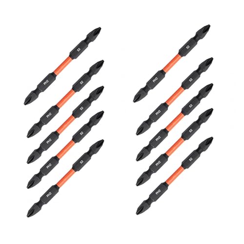Brocas cruzadas de doble cabeza hechas a mano con acabado de fosfato negro para proteger el óxido y un rendimiento estable, puntas de destornillador eléctrico compatibles