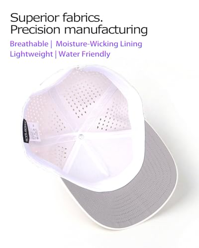 Image of Zylioo XXL Laser Vented Trucker Hat for Big Heads, Flat Bill Cap | Generous 2XL Fit-Airy cutout panels and a straight visor give larger head shapes cooler comfort for sunny rounds.