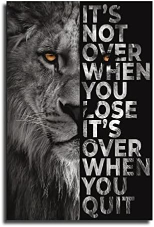 HHGaoArt Mindset Is Everything Wall Art Motivational Posters Canvas Prints Picture Paintings Home Decoration Unframed (16x24inch,Mindset 20)