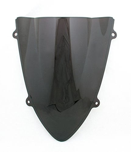 Areyourshop Windshield WindScreen Double Bubble for Kawasaki Kawasaki Ninja 250 250R EX250 2008-2012 Black