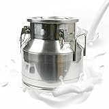Stainless Steel Milk Can 12L/3.16Gallon Milk Bucket Wine Pail Bucket Heavy Duty Milk Can Tote Jug with Sealed Lid