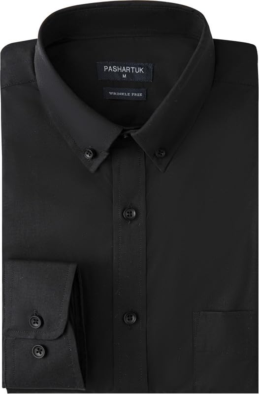 PASHARTUK Wrinkle Free Men's Button Down Dress Shirt