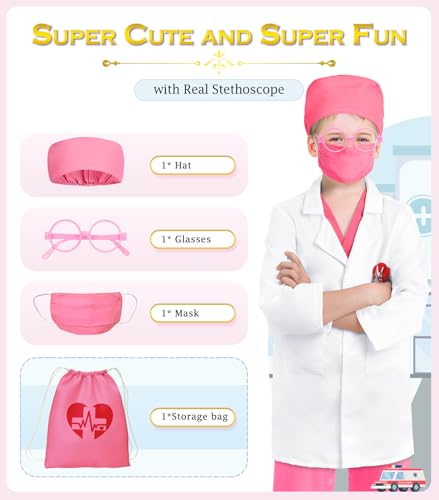 Disfraz de Doctor para Niñas 5-8 Años con Accesorios miniatura 4