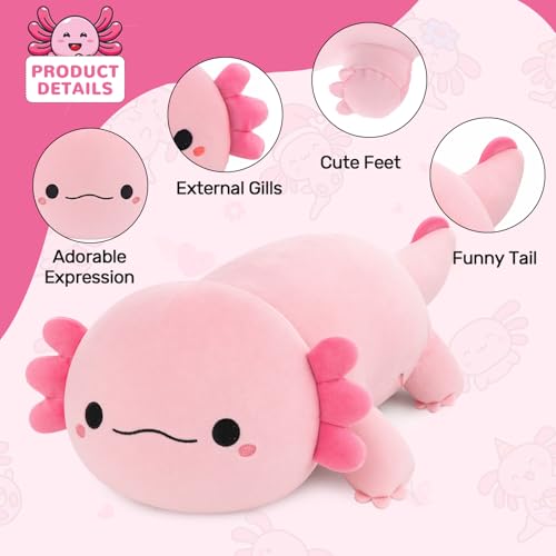 Image of Axolotl Heating Pad for Period Cramps Menstrual Pain Relief, Portable Electric Heat Pads USB Powered, Cute Stuff Axolotl Plush Stuffed Animals Gifts, Funny Gift for Women Teen Girls Birthday Christmas
