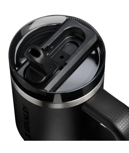 Image of STANLEY Quencher ProTour Flip Straw Tumbler with Leakproof Lid 14 oz | Built-In Straw & Handle | Cupholder Compatible for Travel | Insulated Stainless Steel Cup | BPA-Free | Black 2.0