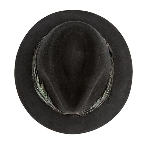 Chapeau de costume en laine anti-glisse avec plumes pour spectacles et mascarades adultes