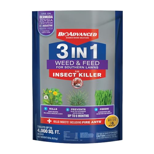 BioAdvanced 3-in-1 Weed & Feed + Insect Killer 10lb Granules
