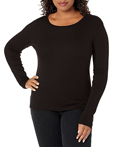 Image of Splendid 1x1 Rib Classic Long Sleeve Crew Neck Tee