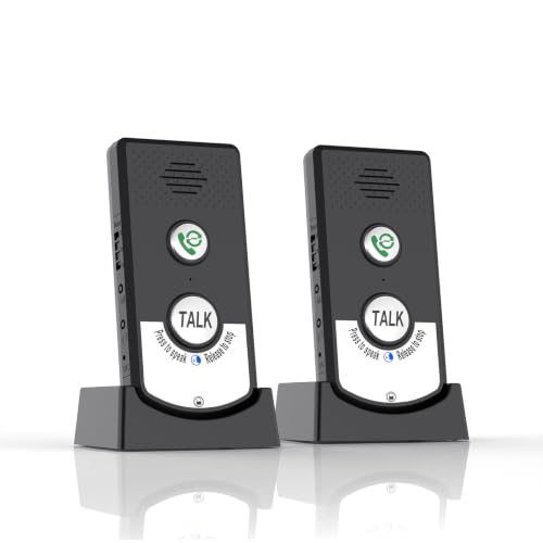 Nexytrix Intercoms Wireless for Home, Long Range Wireless Intercom System for Room to Room Communication, 2 Way Voice Intercom for Elderly, Seniors, and Kids (Shadow Black)