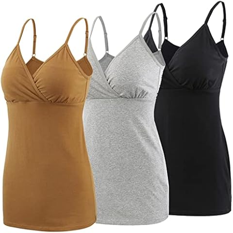 MANCI Camisetas sin Mangas de Maternidad con Bolsas Integradas Cover