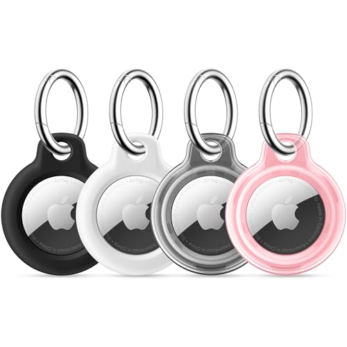 Maledan Suporte para Apple AirTag, pacote com 4, ajuste firme, fácil de instalar, segura a etiqueta