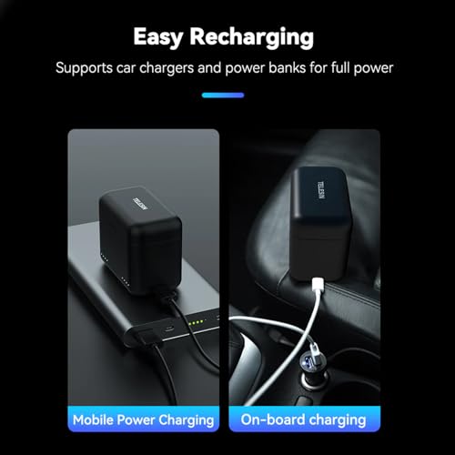 Image of TELESIN Insta 360 X4 Battery Charging Box with Dual Card Slot & Portioned Storage, Fast Charger Hub for Insta 360 X4, Quick Portable 2 Channel Battery Charge Storage Station