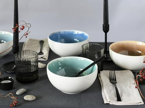 Vaisselle incassable au lave-vaisselle : service de table 4 pièces en grès CreaTable - 2