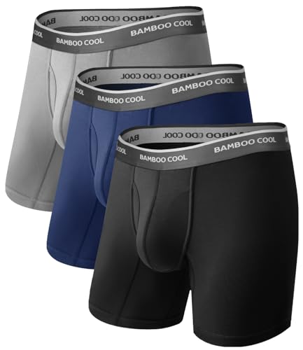 Image of BAMBOO COOL Breathable Men's Underwear Modern Multipack Comfortsoft Moisture-Wicking Boxer Briefs 6 Pack