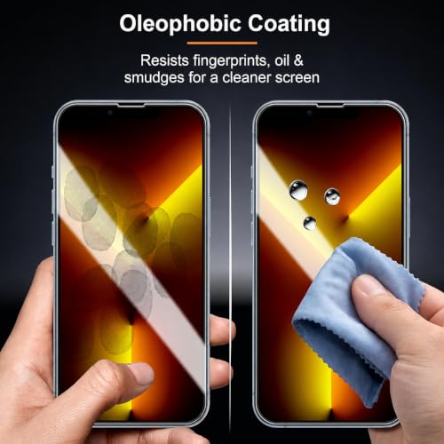 Image of Tempered glass for iPhone 13 Pro Max / 14 Plus (6.7 Inch), screen guard 9H Hardness, Anti Scratch, Screen Protector Full HD Quality, Edge to Edge Coverage, Easy Installation of iphone 13 pro max tempered glass, Pack Of 1