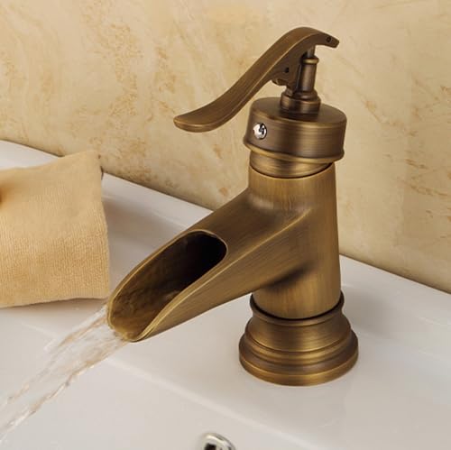 Robinet de lavabo cascade en laiton style vintage et rétro
