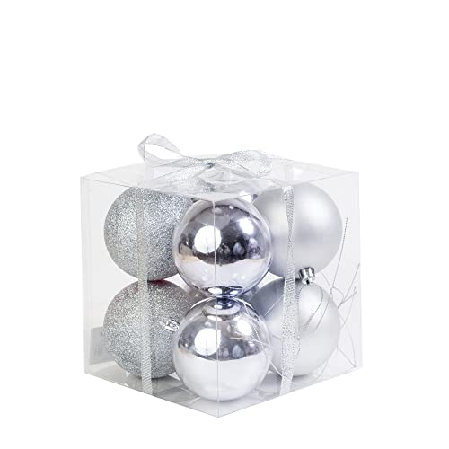 Fratelli Pesce 8324 - Bolas de Navidad de 8 cm de Plata Cover