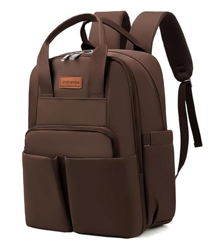Mochila Bolsa de Fraldas Maternidade Gestante Bolsos Térmicos p/Mamadeira Alças de Carrinho Ideal Recém Nascido - Marrom