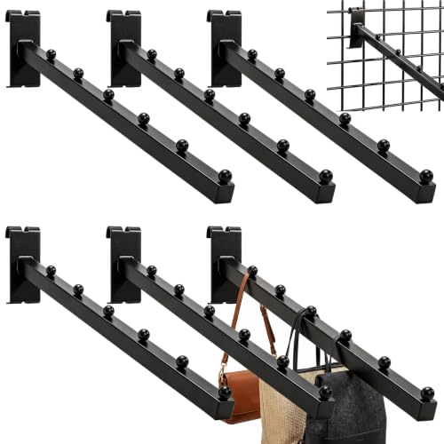 WRINGKIT 6 Pack 6 Ball Waterfall Hooks for Grid Wall, 15.8 Inch