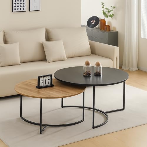 Preisvergleich Produktbild Milton & Oldbrook Couchtischset Galicia schwarz Holzoptik