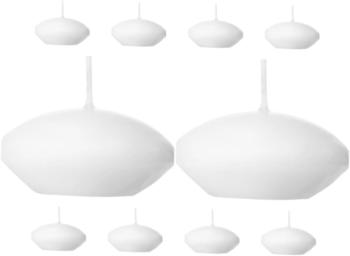 10pcs Unscented Floating Candles for Wedding and Birthday Parties Dripless Votive Candles for Romantic Dinner Pool Bathroom and Home Decoration