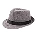 Imagen de URTERYSER Sombrero Fedora de ala corta Fedora color liso playa verano sombrero de sol accesorio Ganster