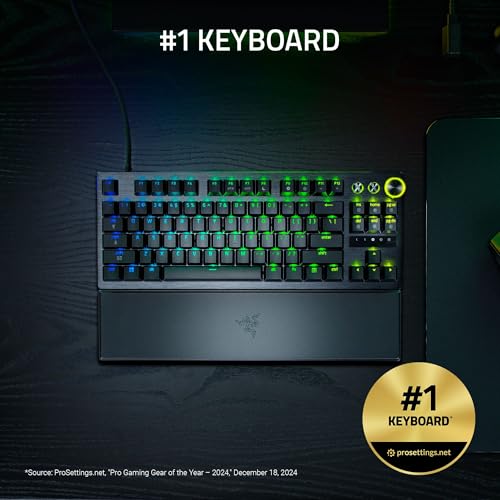 Huntsman V3 Pro TKL 8KHz Esports Gaming Keyboard: interruttori ottici analogici Gen 2-8000 Hz Polling Snap Tap - Trigger rapido - Azionamento regolabile - Controlli multimediali - Copritasti PBT - Tastiera gaming - Immagine 1