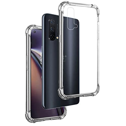 REY Funda Anti-Shock Gel Transparente para ONEPLUS Nord CE 5G, Ultra Fina 0,33mm, Esquinas Reforzadas, Silicona TPU de Alta Resistencia y Flexibilidad