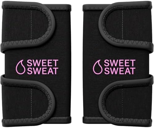 Sports Research Sweet Sweat Arm Trimmers for Men & Women | Increases Heat & Sweat Production to The Bicep Area | Includes Mesh Carrying Bag