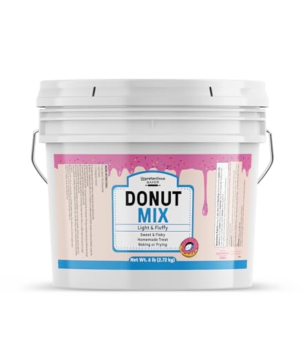 Unpretentious Raised Donut Mix, 1 Gallon, Baking & Frying, Light & Fluffy, Tender & Flaky (96 Ounce)