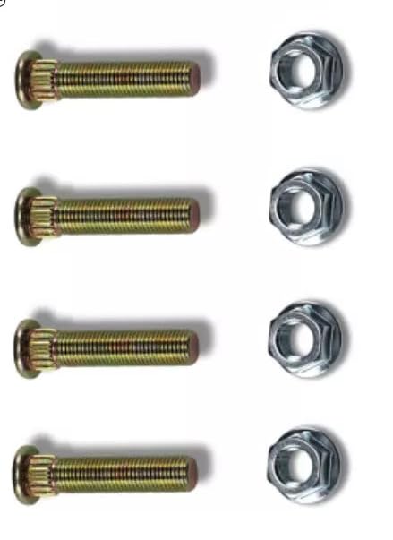 Front Wheel Stud Bolts 7517871 & Nut Kit 85-1106 Replacement for Polaris Ranger 500 4x4 EFI 2009 2010, Ranger 800 6X6 EFI 2010 2011-2014 2015 2016, Ranger Diesel 900 4x4 2011-2014